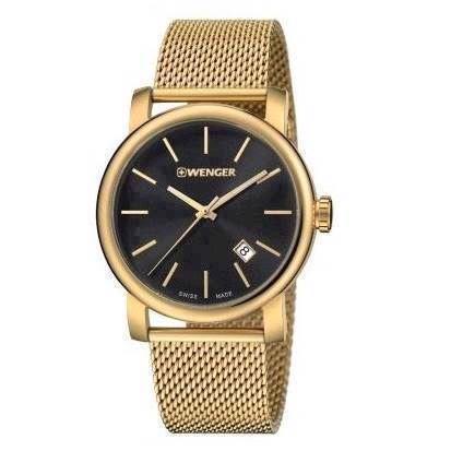 Image of Urban Classic IP forgyldt stål Quartz Herre ur fra Wenger, 01.1041.115
